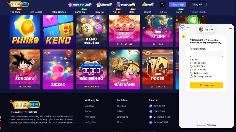Tổng quan các kênh hỗ trợ người chơi tại TIN88